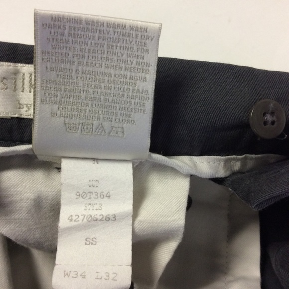 Silk Works Men’s Gray Pleated Cuffed Pants - Picture 7 of 7